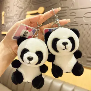 Chine Panda jouets en peluche en gros sac pendentif couple cadeau poupée bijoux suspendus petite poupée porte-clés