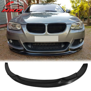 Convient pour BMW E92 2010-2013, lèvre de pare-chocs avant style AK, non peinte, noire - Product Image 1