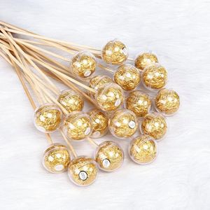 Kit DIY Support à Fleurs pour Bonbons et Chocolats – 100 Sphères Transparentes et Supports à Brochettes en Bambou pour Emballage de Bouquets d'Anniversaire et Fêtes - Product Image 1