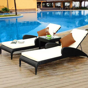 172B Modern Swimming Pool Sun Lounging Recliner Rattan Waterproof <b>Beach</b> Garden Hotel Lounge <b>Chair</b> - Product Image 1