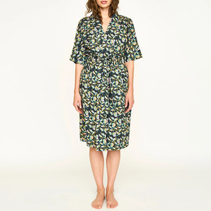 Indian Night Gown - 100% Cotton Floral Kimono Robe