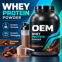 Poudre de protéines de lactosérum OEM saveur chocolat, complément nutritionnel sportif, marque privée