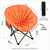 Chaise pliante légère et durable avec assise rembourrée, coque matelassée, poche latérale en maille, portable pour camping, plage, parc – Vente directe usine