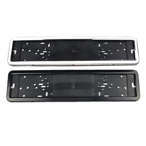 Cadre de plaque d'immatriculation en acier inoxydable de qualité européenne, décoration de voiture, noir laqué, pour voitures russes et ukrainiennes, principalement en métal HONGLILAI - Product Image 3