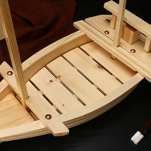 Bandeja de servir de bambú y madera para sushi japonés CuiZhu, para uso en hoteles - Product Image 3
