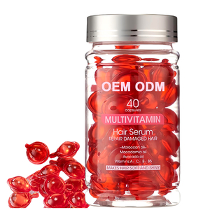 Etiqueta privada 40 piezas cuidado del cabello orgánico Softgel aceites esenciales vitamina E C suplementos sin enjuague nutritivo crecimiento del cabello - Product Image 1