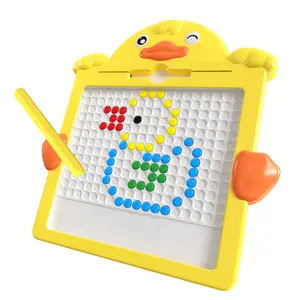 Kids Cute Colourful Early Educational ABS Magnet Pen Steel Beads Doodle Puzzle Toys Creation Writing Magnetic Drawing Board
