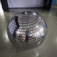 Zhenmei personnalisé Disco sphère réfléchissante PVC miroir boule ballon gonflable pour événements en plein air décorations de fête disponibles pour
