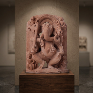 Statue de Ganesha hindou, réplique classique de l'art du temple indien, collection de musée - Product Image 2