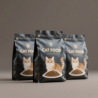Pochette à fermeture éclair thermoscellée de qualité alimentaire avec impression personnalisée sac d'emballage de friandises pour chats sac de nourriture humide pour chats