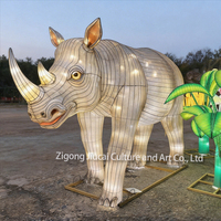 Chinesische Laternen für Tiermottive, Seiden-Laternen, Wasserdichte LED-Laternen für Themenparks, Zoos, Veranstaltungen, Outdoor-Dekorationen