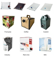 Distributeur de liquide de boisson de luxe imprimé personnalisé 15L 20L vin café bavoir aseptique sac dans une boîte boîte de papier de café infusé à froid avec valve