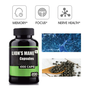 Suplemen Imunitas Kompleks Jamur Lions Mane, Rumput Laut, dan Shilajit Herbal Ausreson, Ekstrak Lions Mane Organik dalam Kapsul - Product Image 3