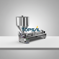 Machine de remplissage semi-automatique pneumatique/électrique à piston Topsail - Haute simplicité d'utilisation, 220V, pour bouteilles d'eau et de liquides