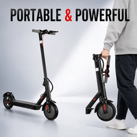 Scooter Eléctrico Ligero para Adultos, Motor sin Escobillas de 350W, Velocidad Máxima de 30 km/h, Freno Electrónico de Disco Trasero, Scooter Eléctrico Plegable