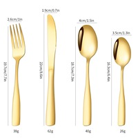 Ensemble de couverts en acier inoxydable avec poignée carrée, 24 pièces, réutilisables, lavables au lave-vaisselle, design moderne et durable pour un usage quotidien