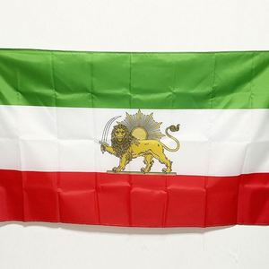 Fábrica al por mayor 3x5ft histórico iraní bandera León sol corona diseños pancartas latón ojales 100% poliéster Digital impreso - Product Image 4