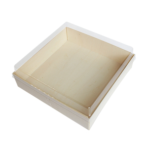 Hộp đựng thức ăn, khay đựng bánh ngọt, bánh sushi, bánh cheesecake, bánh ngọt, hộp cơm trưa bento bằng gỗ sinh học thân thiện với môi trường, có thể phân hủy sinh học - Product Image 2