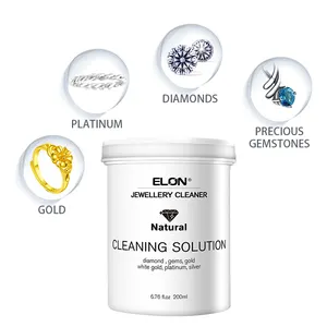 100% All Natural Jewelry Cleaning Kit For All Luxury Jewelry Gold Silver Diamonds Earrings Rings 6.76 Fl.oz Jewelry Cleaner