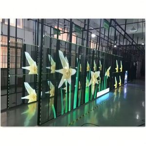 Quảng cáo trong nhà trong suốt Màn hình LED P3.91-7.82 video tường kính cửa sổ Rèm hiển thị kỹ thuật số Poster trong nhà LED ma trận - Product Image 5