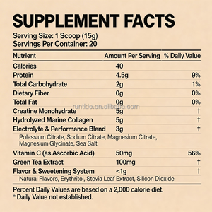 Creatina Monoidrato OEM, Elettroliti, Peptidi di Collagene Marino Idrolizzato in Polvere, 4.5g Proteine per Gestione Energetica, Bellezza e <span class=keywords><strong>Sport</strong></span> - Product Image 6