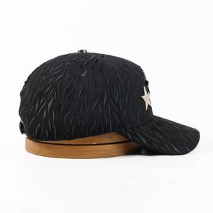 Casquettes Personnalisées Sombrero G5 Barbas 5-Panel Casquettes de Baseball en Daim et Satin avec Broderie de Strass - Product Image 4