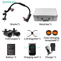 5X loupes dentaires avec lampe frontale LED électrique 5W dentiste phare chirurgical réglable équipement de laboratoire projecteur