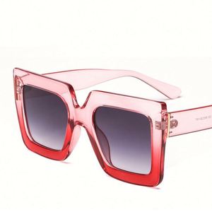 Gafas de Sol Cuadradas Extra Grandes de Moda Retro 2021, Coloridas, con Protección UV400, Monturas de Doble Color para Mujer - Product Image 3