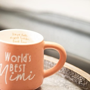 La Mejor Taza de Café de Cerámica con Diseño de Mármol Rosa Mimi del Mundo, Regalo con Frase Encantadora para Abuelas, Niños y Familia, Apta para Microondas - Product Image 6