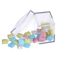 Petite boîte à bonbons carrée transparente personnalisée en plastique, garde-manger en plastique, matériau sûr pour les aliments, boîte à bonbons en acrylique