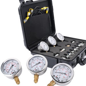 Testeur de pression d'huile hydraulique à trois jauges personnalisable par le fabricant, boîte noire, traitement en gros basé sur des échantillons fournis - Product Image 1