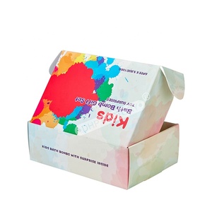 Beau papier ondulé recyclé personnalisé Spa soins corporels <span class=keywords><strong>bombe</strong></span> de bain moussant emballage de voyage à domicile boîte d'expédition postale - Product Image 2