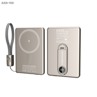 Powerbank Magnetik Tipis 3-in-1 10000mAh Pengisian Cepat Nirkabel Layar Digital Bahan Aluminium Alloy