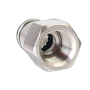 Raccords pneumatiques femelles en laiton nickelé PCF avec filetages BSPT/<span class=keywords><strong>BSPP</strong></span>, pression de fonctionnement 0-1,0 Mpa, raccords de tuyaux d'air - Product Image 3