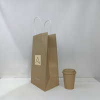 Robuste Schwarze Kraftpapiertüten für Lebensmittel, Geschenke, Einkäufe Personalisiertes Logo, Direkt ab Werk