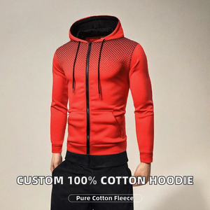 Sweat-shirts à capuche personnalisés 100 % coton pour hommes, vêtements de sport décontractés, molleton respirant de haute qualité 280g, anti-boulochage, pour l'hiver - Product Image 2