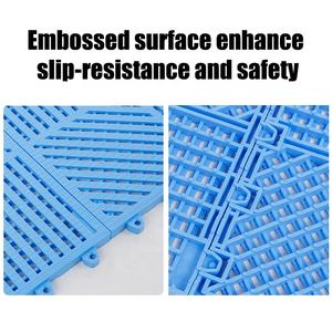 एंटी-स्लिप और एंटी- यूव मॉडुलर इंटरलॉकिंग फ्लोर मैट स्विमिंग पूल बाथरूम पीवीसी जल निकासी मैट - Product Image 5