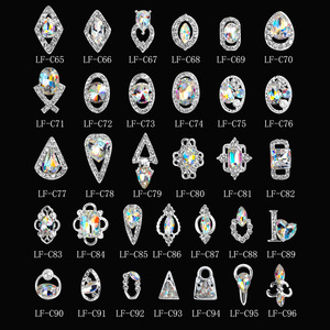 Accessoires pour ongles en alliage métallique K9, diamants de couleur irrégulière, pierres fantaisie super brillantes, strass décoratifs pour nail art, vente en gros - Product Image 2