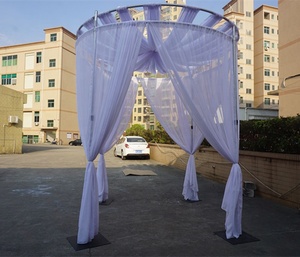 Circle Telescopic Height Pipe and Drape Blackout Fabric Adjustable <b>Backdrop</b> Pipe <b>Stand</b> for Decoration - Product Image 4