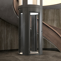 Ascenseur résidentiel au design moderne, petit ascenseur circulaire résidentiel à traction sans engrenages pour appartement