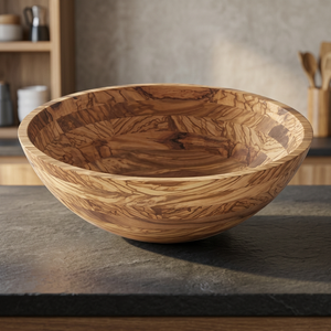 Bol de service vintage en bois d'acacia écologique, style campagnard, personnalisé, poli, pour la maison et les fêtes, fait main, BS - Product Image 1