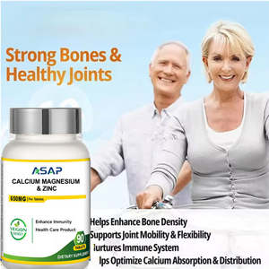 Tabletas de Calcio, Magnesio y Zinc OEM ASAP, Suplemento para la Salud de Adultos, Vitamina D3, Salud Ósea, Grado Alimenticio - Product Image 2