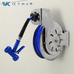 Carrete de Manguera Retráctil Abierto de Acero Inoxidable SUS304, Moderno, de Alta Presión, Metálico, para Limpieza de Cocinas y Lavado de Coches, Disponible en Tamaños de 5M/10M/15M - Product Image 2