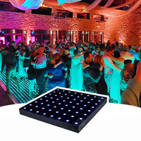Pista de Baile Magnética Inalámbrica Digital LED Impermeable, Resolución 8x8, Control de Sonido DMX512, Vidrio Templado para Clubes y Bodas