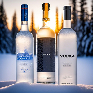 Cao Cấp Tùy Chỉnh 700Ml 750Ml 1000Ml 1L Rượu Chai Decal Bề Mặt Whisky Tequila Tinh Thần <span class=keywords><strong>Vodka</strong></span> Chai Với Nút Chai - Product Image 2