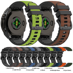 <span class=keywords><strong>Bracelet</strong></span> <span class=keywords><strong>Quickfit</strong></span> en Nylon et Silicone pour <span class=keywords><strong>Garmin</strong></span> Watch <span class=keywords><strong>Fenix</strong></span> 8 51 47mm E 7X 7 Pro 6X <span class=keywords><strong>6</strong></span> Pro 5Plus Enduro 3 Strap <span class=keywords><strong>Bracelet</strong></span> - Product Image 6