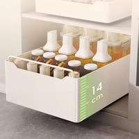Tiroir à épices coulissant extensible organisateur Rectangle armoires de cuisine extensible stockage coulissant en acier au carbone étanche facile