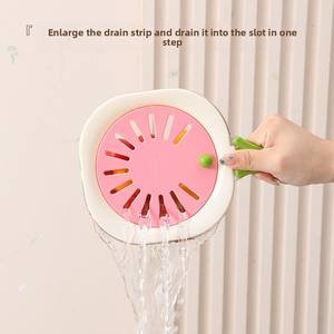 Cesta de agua Dali para el hogar, cesta de frutas telescópica con filtración 2 en 1, cesta de verduras deshidratadas engrosada con tapa - Product Image 4