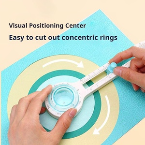 <span class=keywords><strong>Cutter</strong></span> à papier circulaire réglable, couteau à compas pour loisirs créatifs, outil DIY manuel pour découper des cercles - Product Image 3