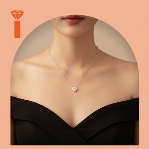 Collar con Colgante de Moissanita de Corte Corazón de 1 Quilate, 6.5mm, Color D, VVS1, Regalo Romántico con Símbolo de Amor para Ella, Plata S925 - Product Image 4